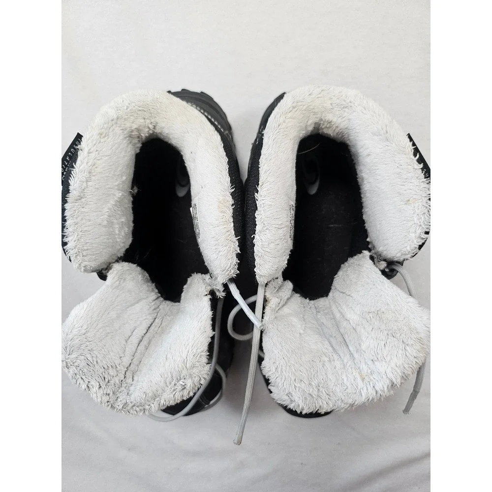 Salomon Waterproof Thinsulate Winter Snow Boots Black Faux Fur Lined Womens 9.5